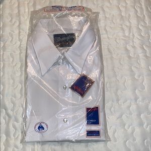 White Long Sleeve Button Down Western Shirt